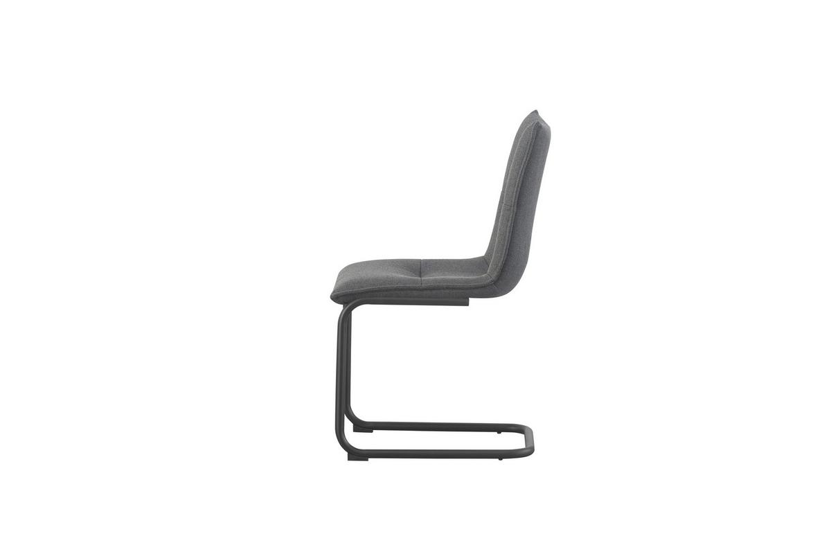 Schwingstuhl-Set Sonja Anthrazit B: 46 cm - Anthrazit/Schwarz, MODERN, Textil/Metall (46/89/57cm) - MID.YOU