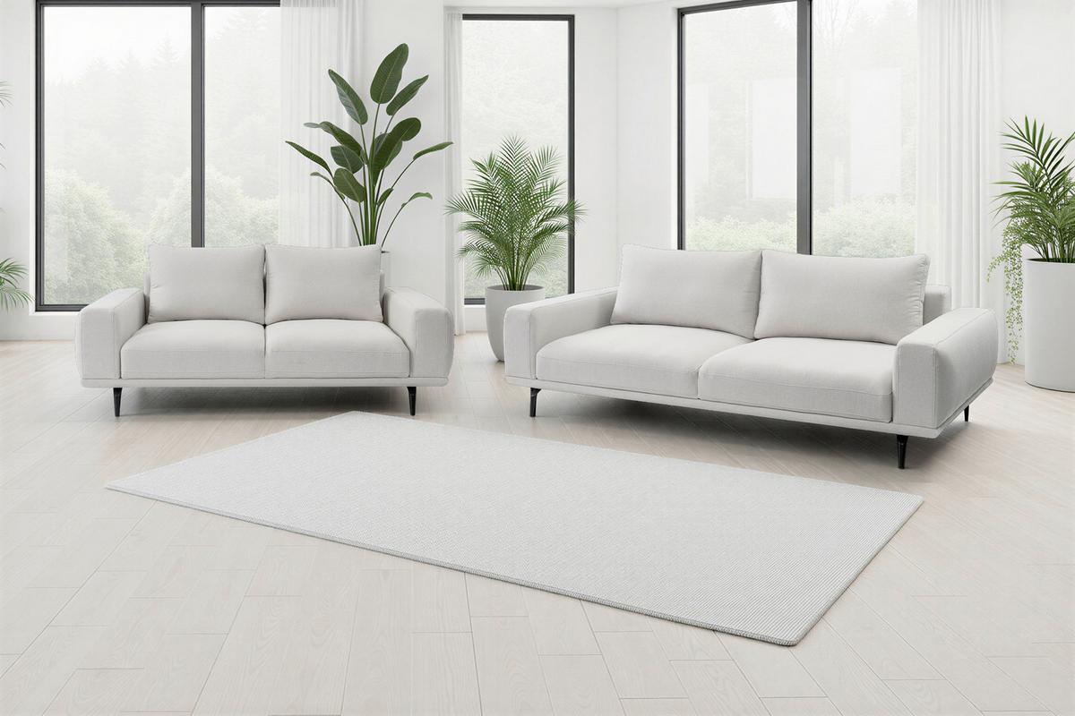 3-sitzer-sofa Selene Creme, B: 242 Cm - Creme/Schwarz, MODERN, Textil (242/89/115cm) - MID.YOU