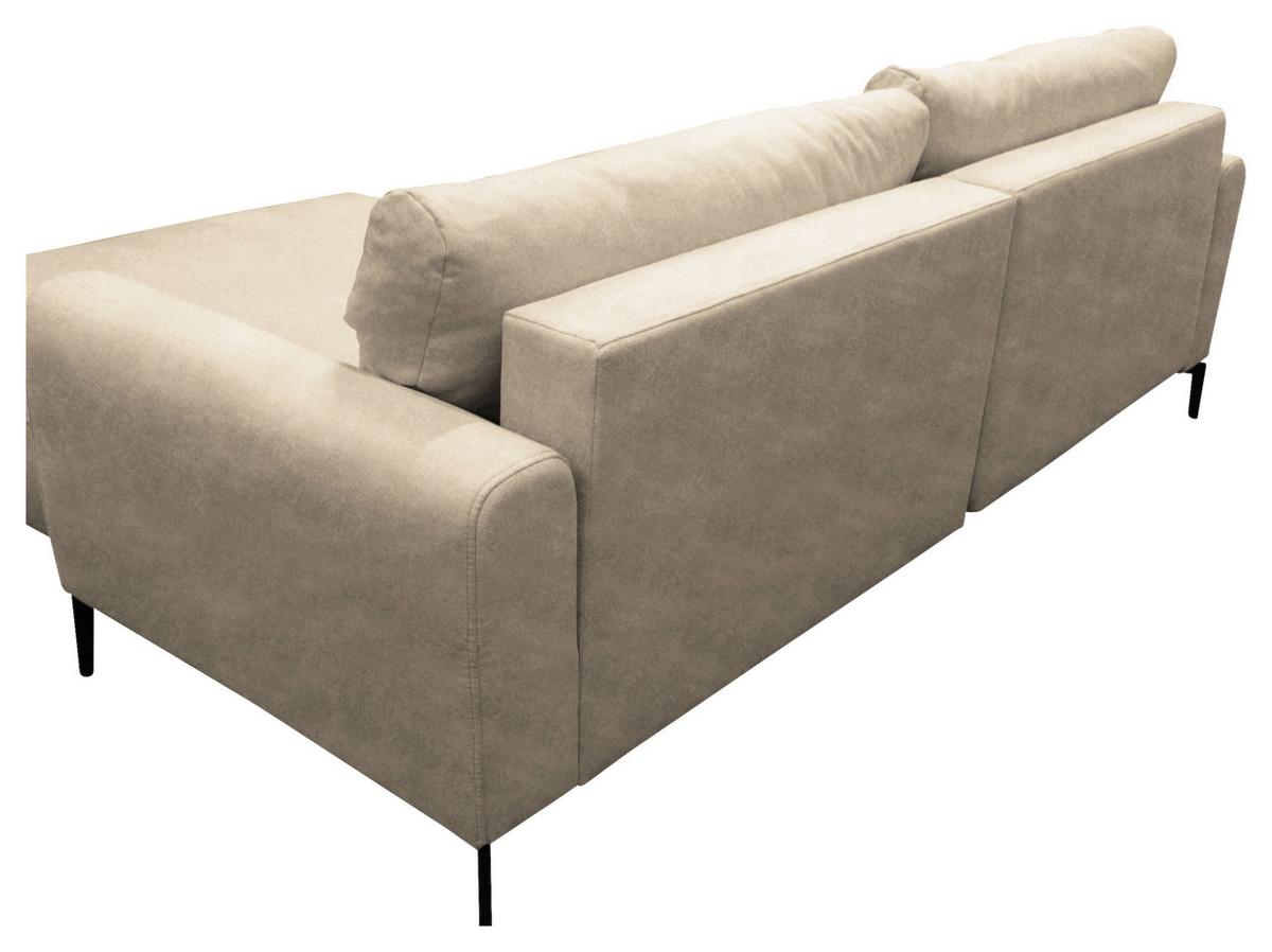 Ecksofa Prince Beige S: 240x163 cm - Beige/Schwarz, Design, Textil (240/163cm) - MID.YOU