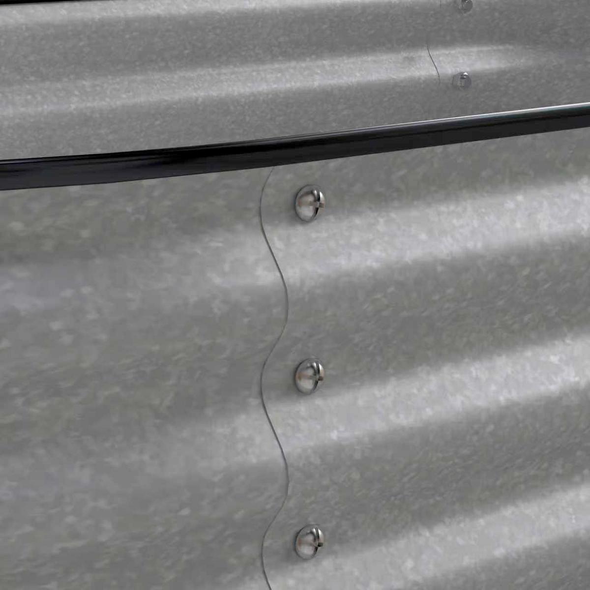 Hochbeet, silber LxBxH: ca. 320x80x80 cm - Silberfarben, Basics, Metall (320/80/80cm) - Prestige Home