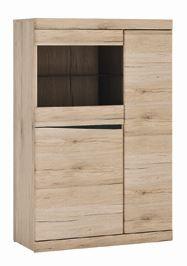 Kommode Summer San Remo Eiche Dekor B: 86 cm - Eiche San Remo, MODERN, Glas/Holzwerkstoff (86/131/40cm) - Modern Living