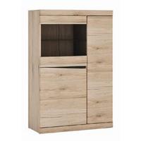 Kommode Summer San Remo Eiche Dekor B: 86 cm - Eiche San Remo, MODERN, Glas/Holzwerkstoff (86/131/40cm) - Modern Living