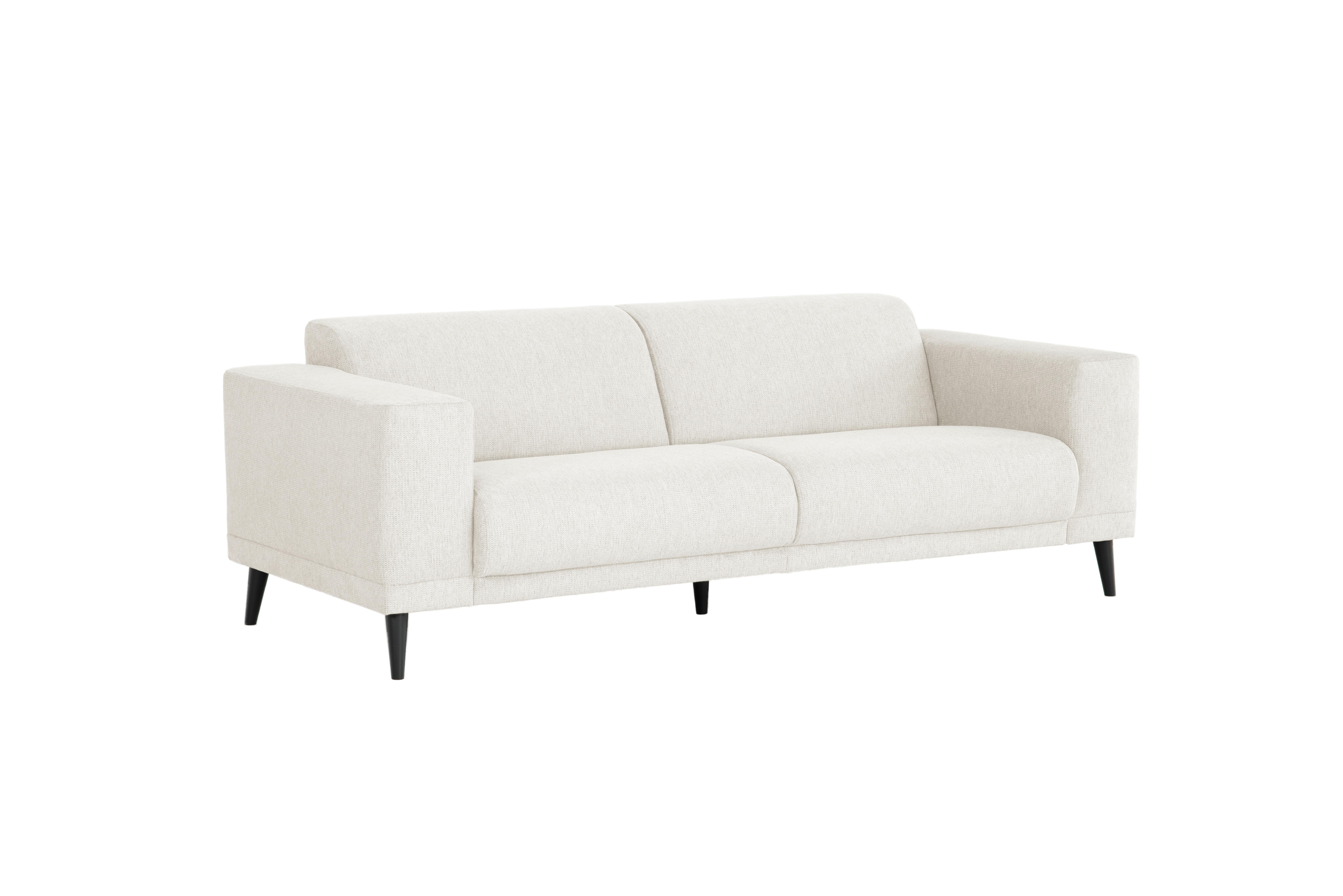 3-Sitzer-Sofa Oslo Weiß B: 218 cm - Schwarz/Weiß, Design, Textil (218/77/93cm) - MID.YOU