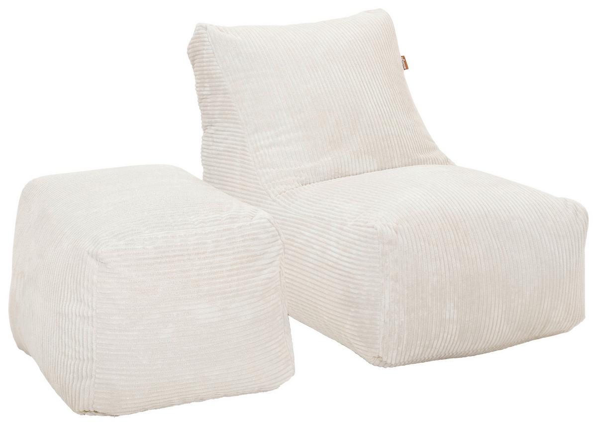 Sitzsack Luno Cord beige, Indoor, B: 70cm - Beige, Basics, Textil (70/70/100cm)