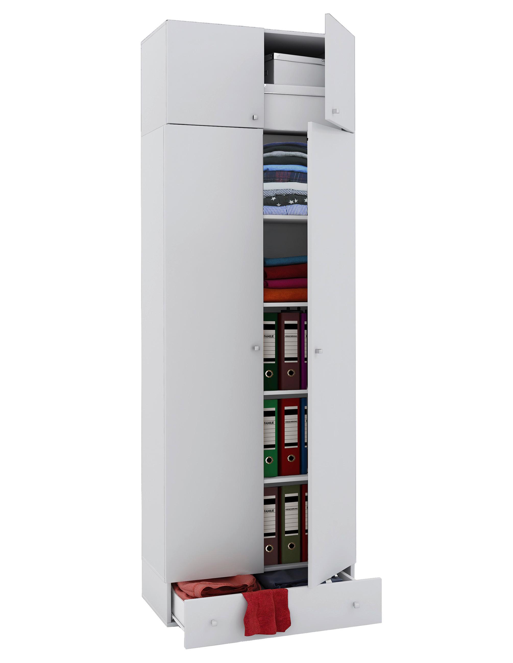 Mehrzweckschrank Vandol I Weiß BxH: 70x138 cm