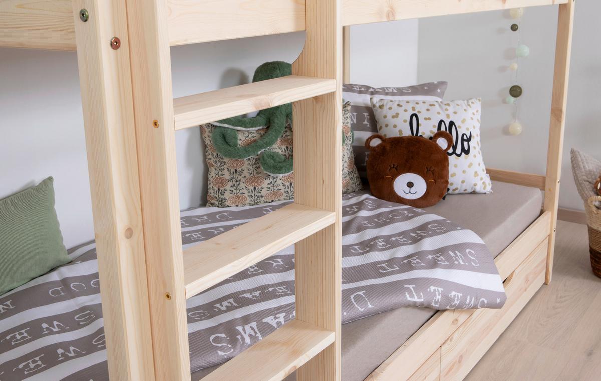 Etagenbett 970514 Rene - Naturfarben, MODERN, Holz (90/200cm) - MID.YOU