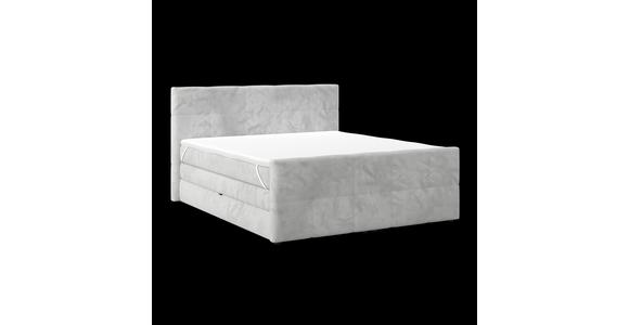 Boxspringbett mit Topper und Bettkasten 180x200 cm Medino - Hellgrau, KONVENTIONELL, Holz/Holzwerkstoff (180/200cm) - Luca Bessoni