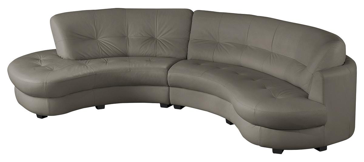 Ecksofa Bretania Schlammfarben, S: 113x300 - Schlammfarben/Schwarz, Design, Leder/Textil (113/300cm) - Livetastic
