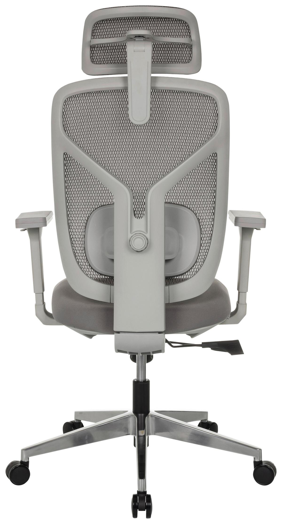 Drehstuhl Cassilis W Grau B: 71 Cm - Silberfarben/Grau, MODERN, Kunststoff/Textil (71/123 - 146/65cm) - MID.YOU