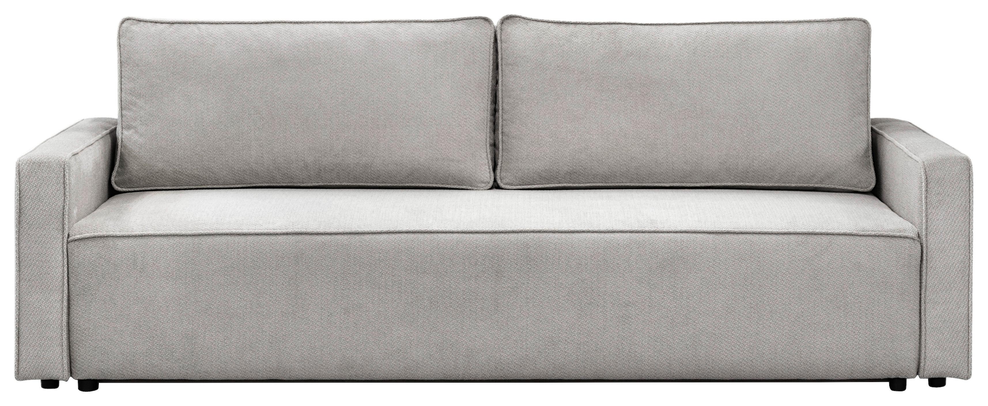 Rozkladacia pohovka NERA, sivá ženilka - sivá, Modern, textil/plast (232/90/100cm)