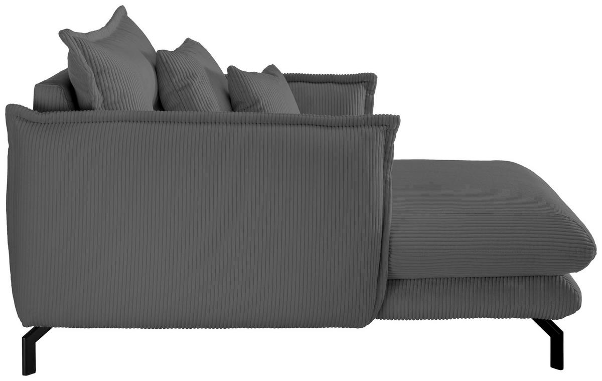Xxl-sessel Lava Grau B: 111 Cm - Schwarz/Grau, MODERN, Textil (111/101/167cm) - Livetastic