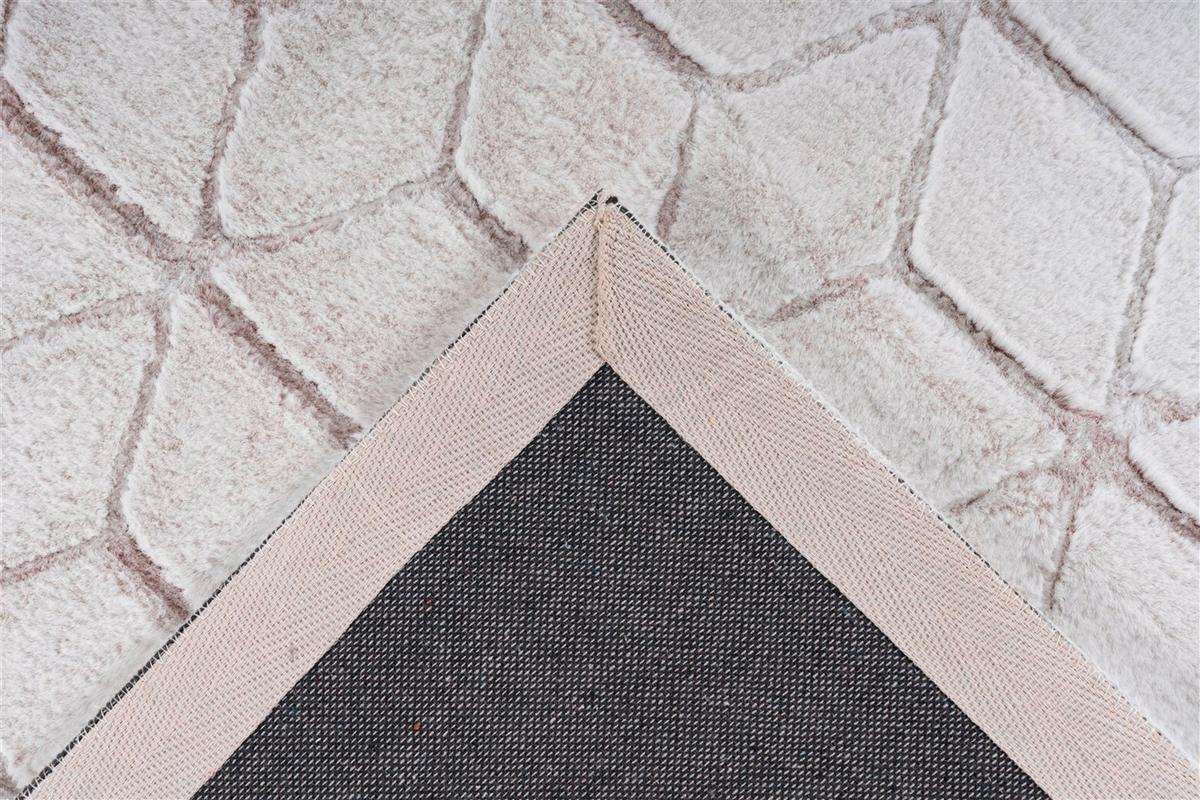 Teppich Weiß, Roségold Vivica 125, BxL: 160x230 cm - Roségold/Weiß, KONVENTIONELL, Textil (160/230cm)