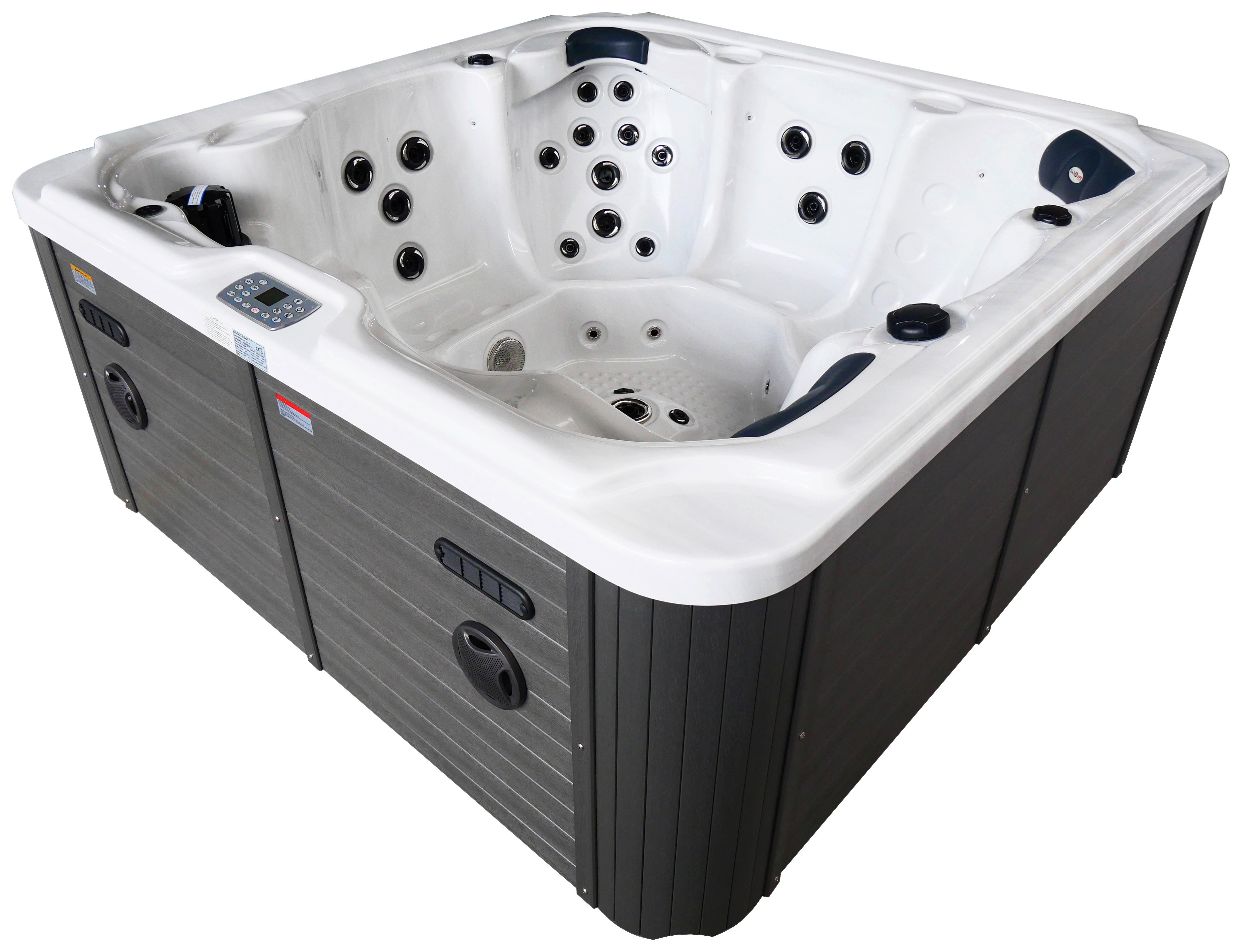 Whirlpool Kunststoff Xxl1912 210x210x95 Cm - Schwarz/Weiß, Basics, Kunststoff (210/95/210cm)