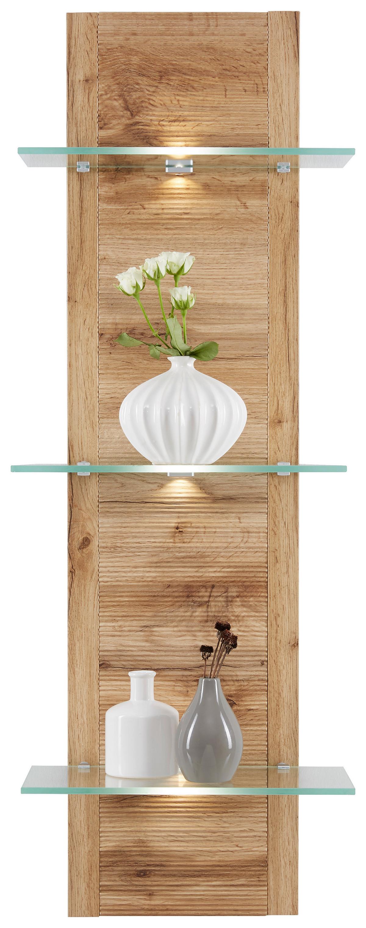 REGÁLOVÝ DÍL ALAMO - barvy dubu, Moderní, kompozitní dřevo/sklo (38/110/19cm) - Mömax