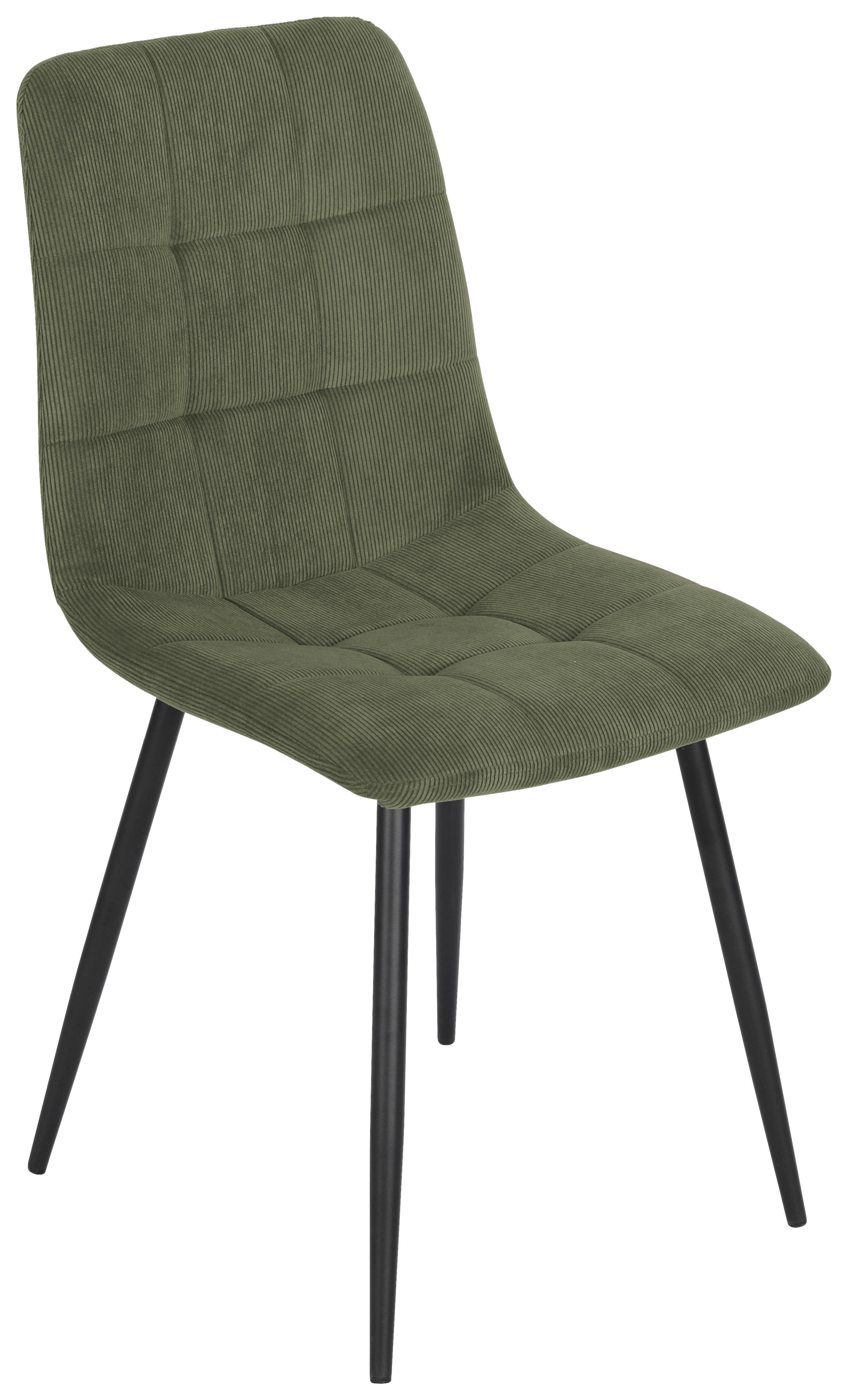 ŽIDLE NINO - černá/zelená, Moderní, kov/dřevo (45/87/57cm) - Mömax