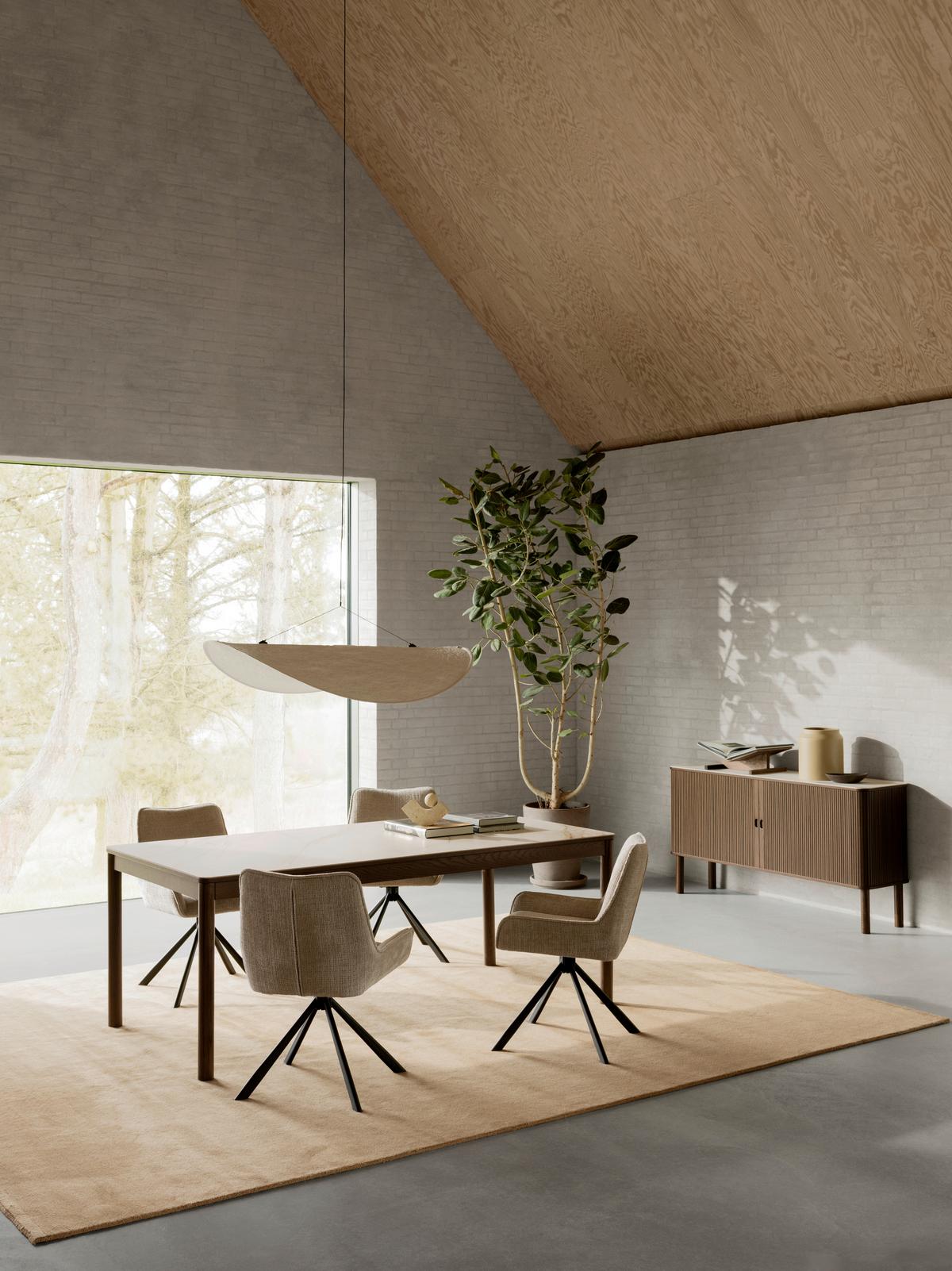 ŽIDLE EDDIE - černá/béžová, Trend, kov/textil (59/81/56cm) - MID.YOU