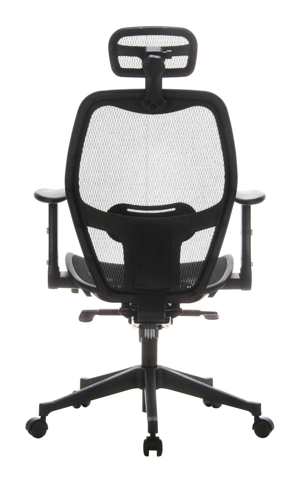 Drehstuhl Air-Port 360°drehbar Schwarz Bis 110 Kg - Schwarz, Basics, Kunststoff/Textil (59/117/48cm) - MID.YOU