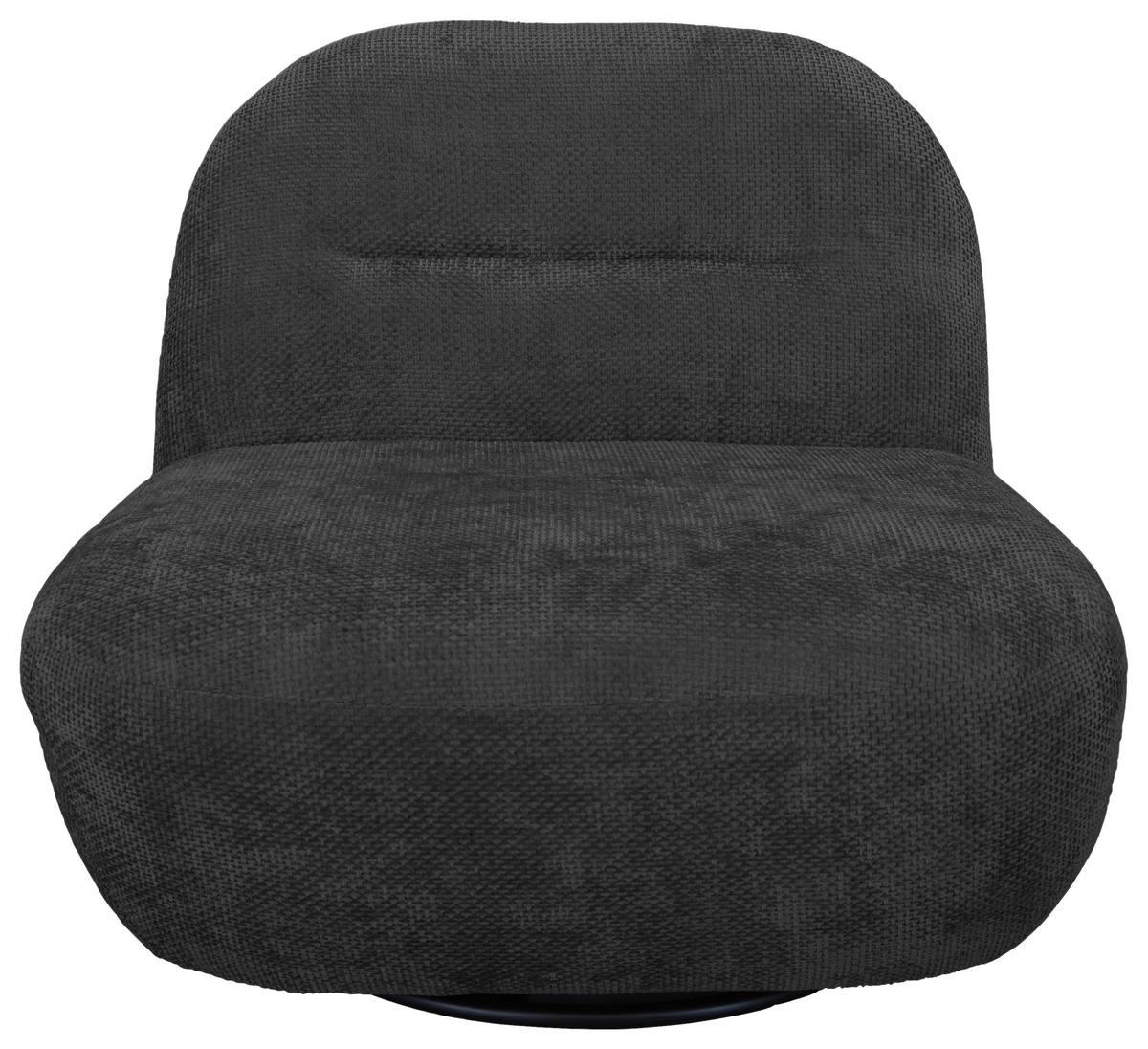 Relaxsessel Bunty Dunkelgrau B: 85 cm - Dunkelgrau/Schwarz, Basics, Textil (85/74/85cm) - Livetastic