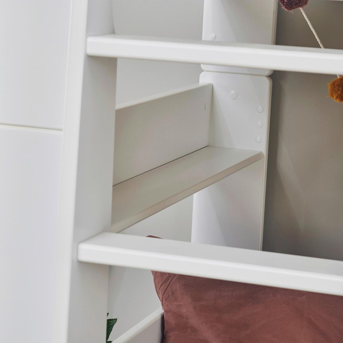 Hochbett Pure Weiß, Lf: 90x200 Cm - Weiß/Naturfarben, MODERN, Holz/Holzwerkstoff (90/200cm) - MID.YOU