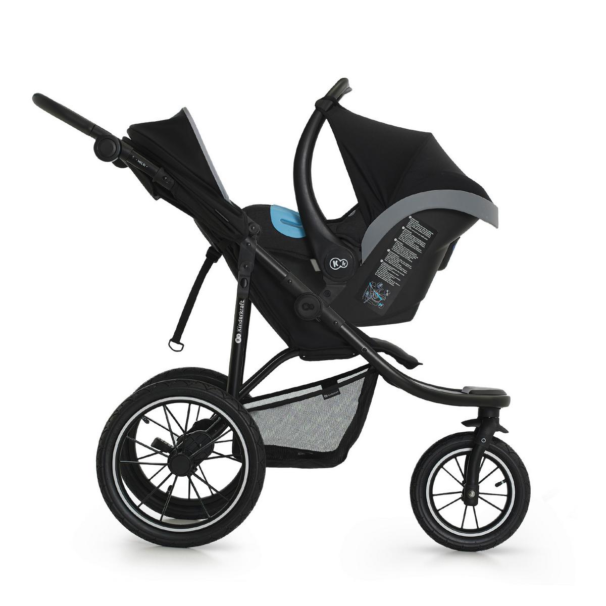 Jogger Helsi 2 B/H/T: 61,5x71-113x126cm - Schwarz, Basics, Metall (61.5/71-113/126cm) - Kinderkraft