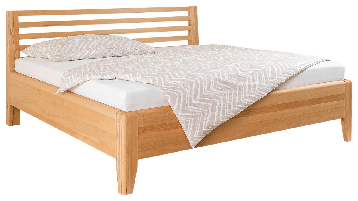 Bett Lisa Naturfarben /Kernbuche 160x200cm - Naturfarben/Kernbuche, MODERN, Holz (160/200cm) - MID.YOU