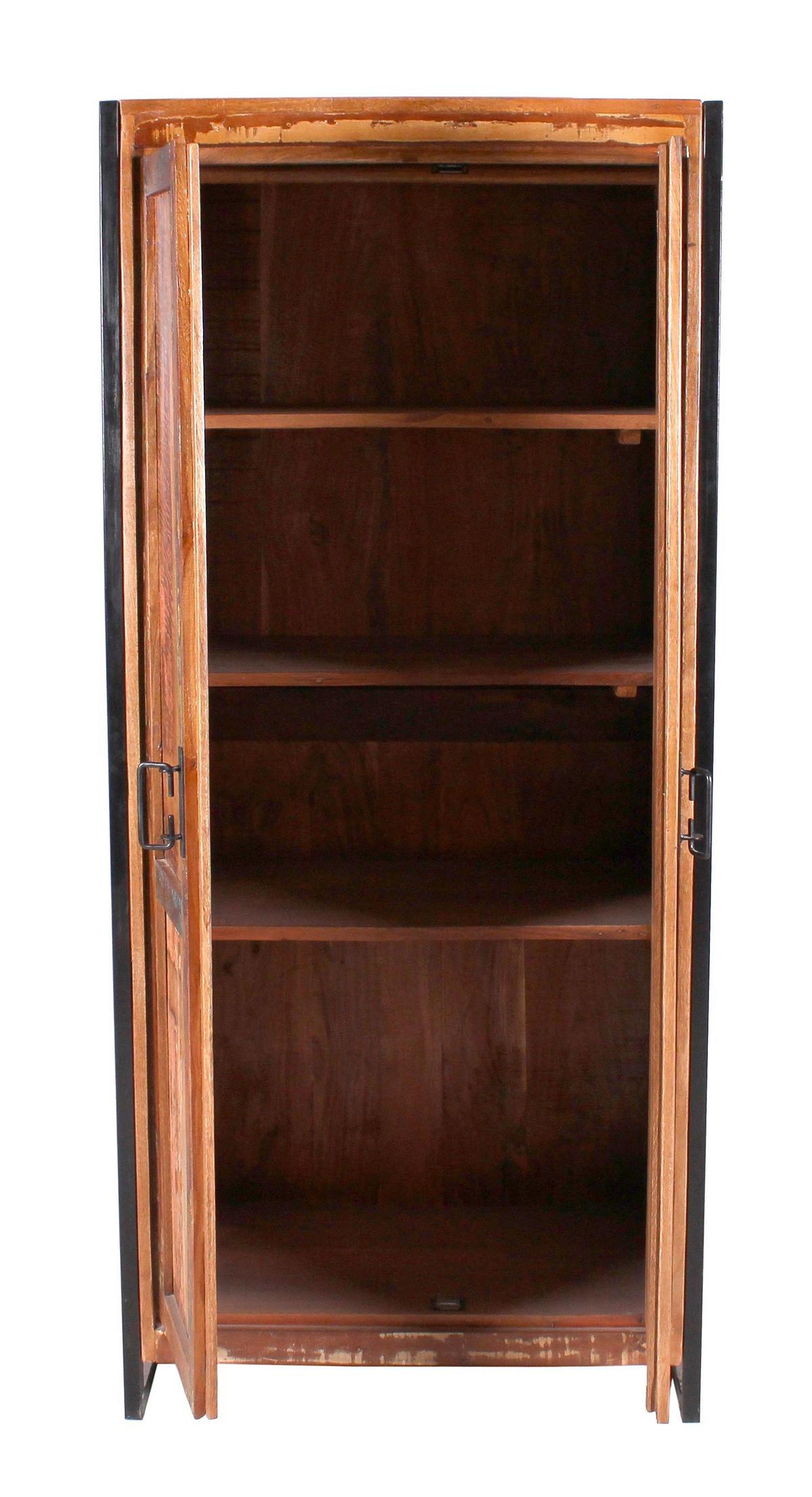 Garderobe Dielen Multicolor/Schwarz B: 210cm - Multicolor/Schwarz, Design, Holz/Metall (210/180/45cm) - MID.YOU