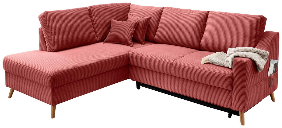 Ecksofa Valentina Koralle S: 200x230 Cm - Koralle/Naturfarben, MODERN, Textil (200/230cm) - Livetastic