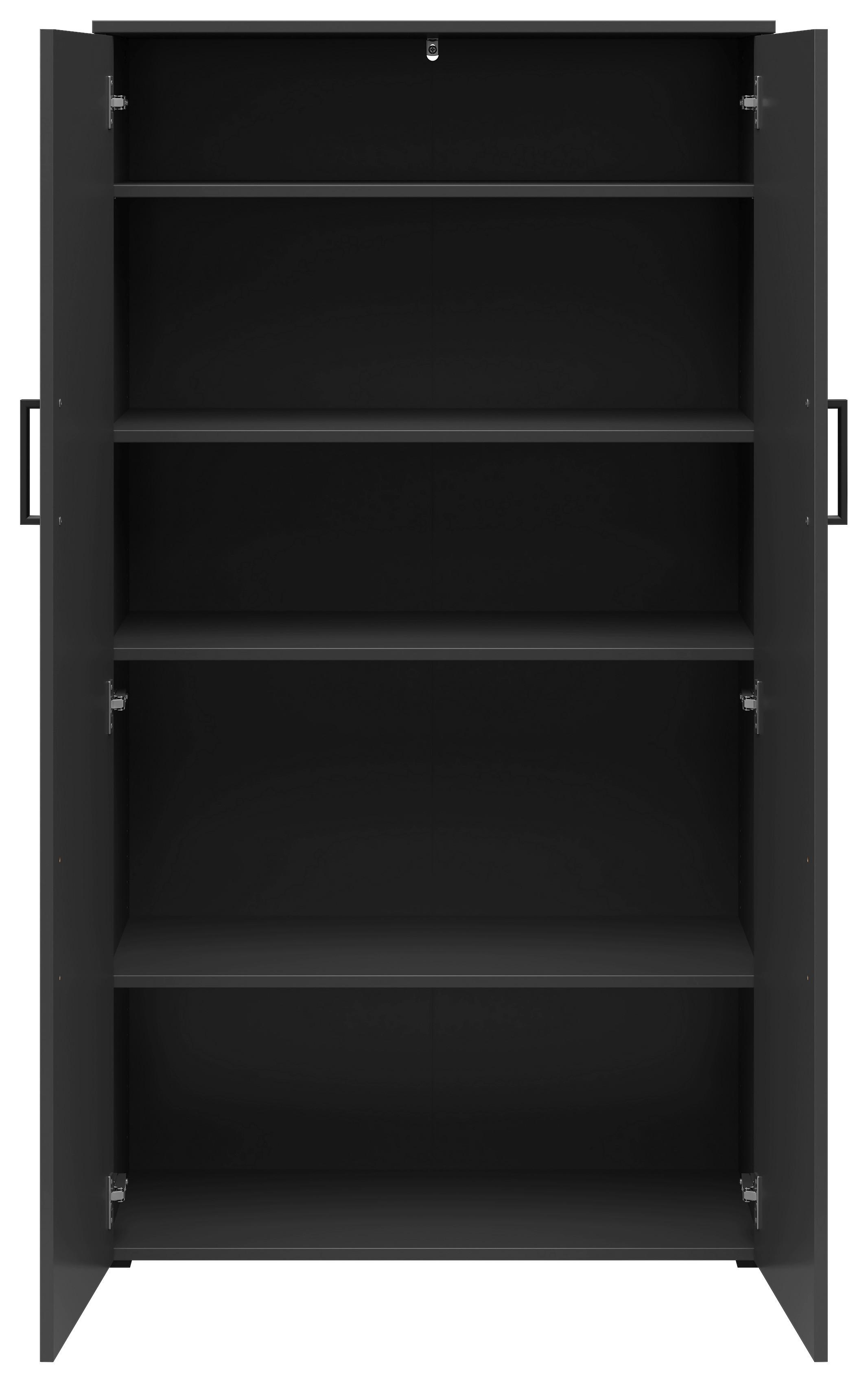 SKRIŇA MULTI 2 DOORS, S588-REG - čierna/grafitová, Modern, kompozitné drevo/plast (80/147/40cm)