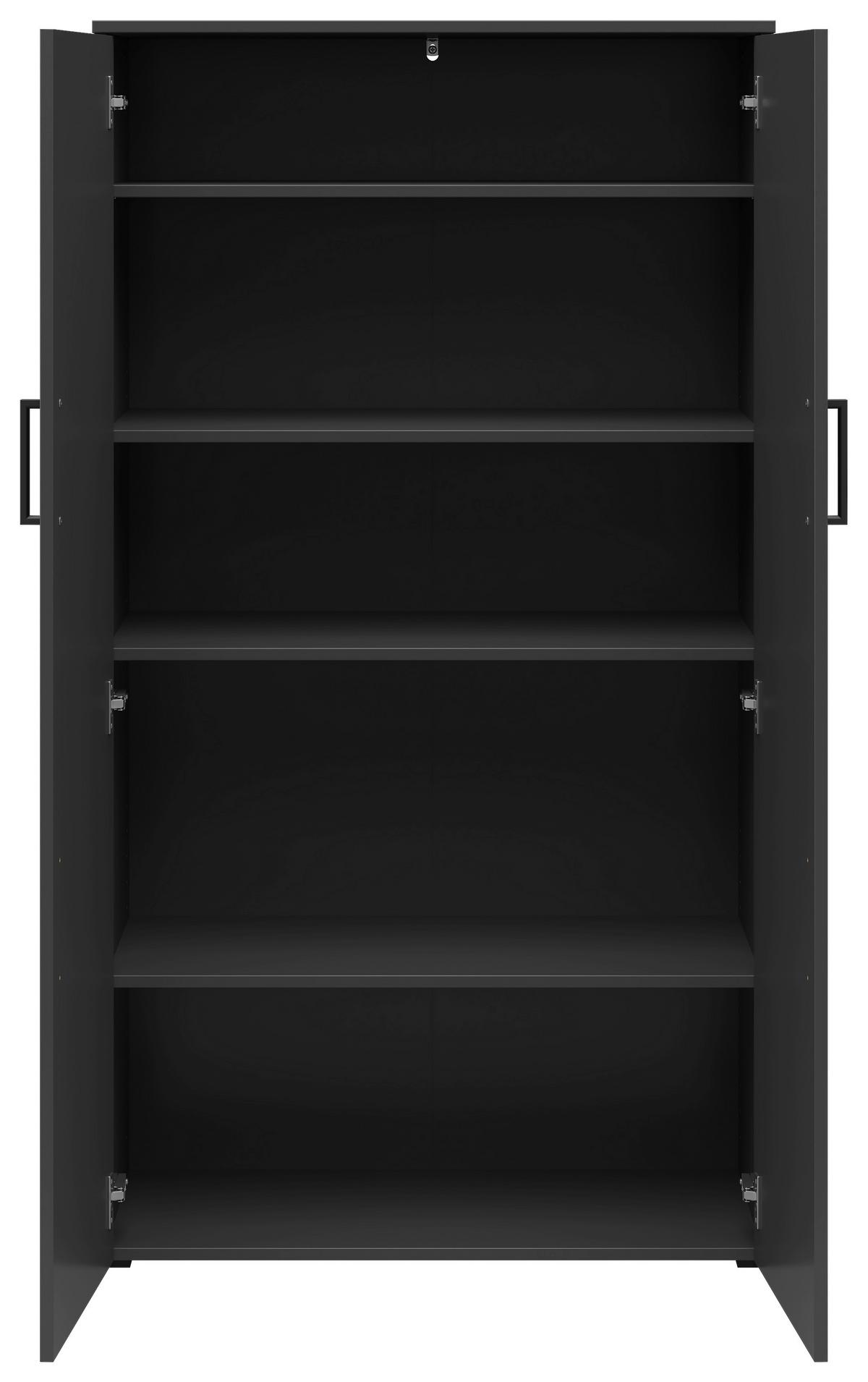 Skriňa MULTISTAURAUM š: 80 cm - čierna/grafitová, Modern, kompozitné drevo/plast (80/147/40cm)