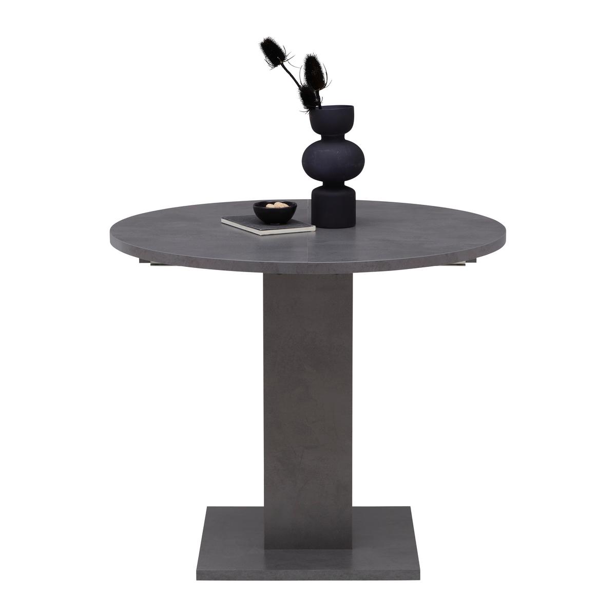 Rozkládací stůl TAP 90-130x90cm - barvy grafitu, Basics, kompozitní dřevo (90-130/76/90cm) - Mömax