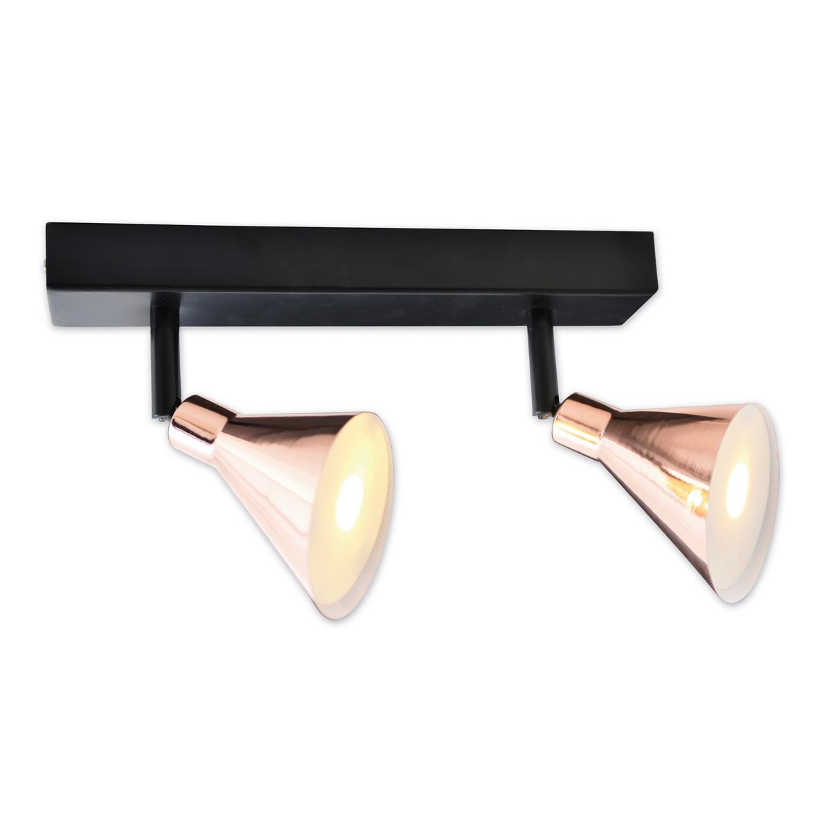 Led-deckenleuchte L: 27 Cm 2-Flammig, Kupferfarben - Kupferfarben, Design, Metall (5,5/27cm) - Näve