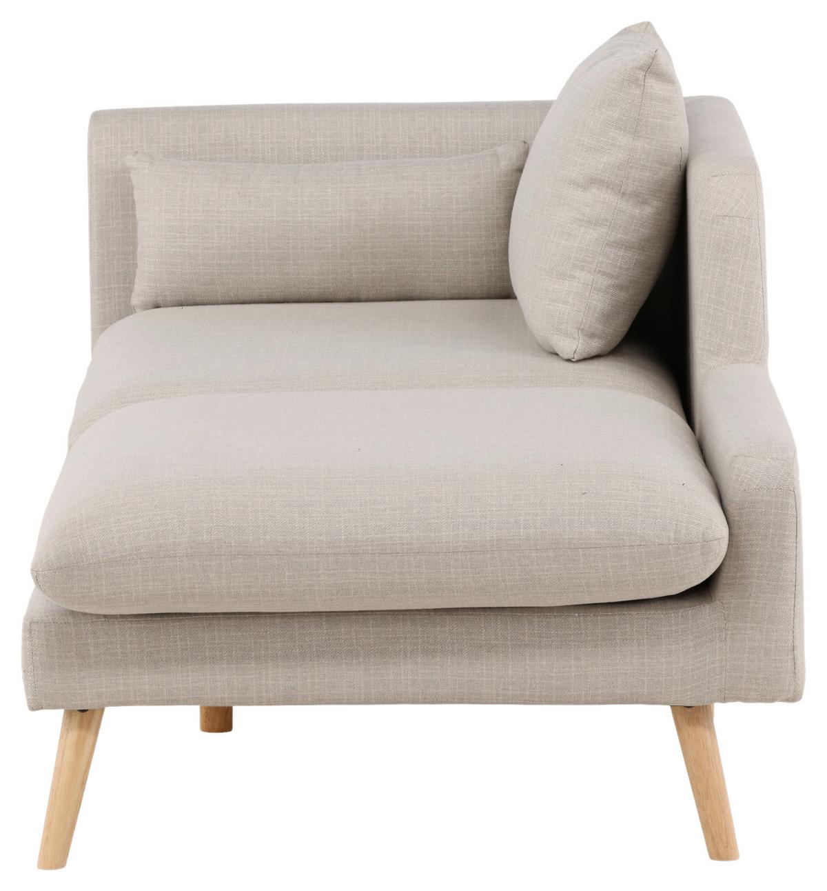 Récamiere Tacoma - Beige, Design, Holz/Textil (174/80/93cm) - Livetastic
