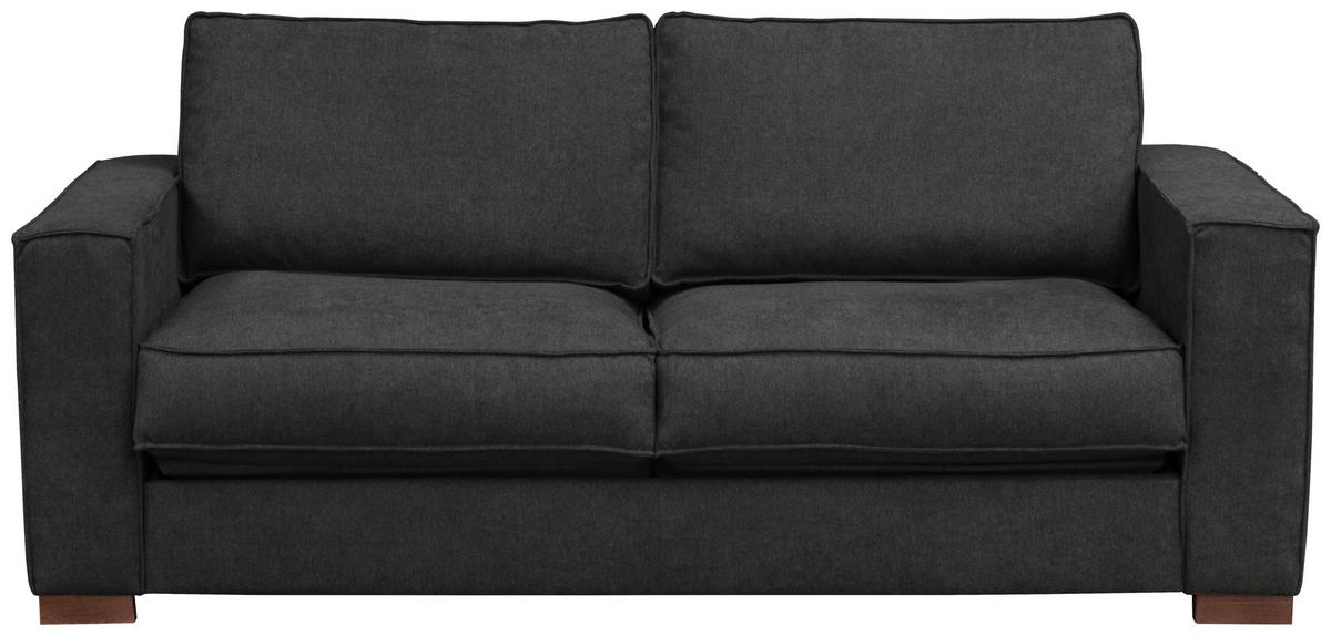 Schlafsofa Texas Anthrazit Webstoff, B: 203 cm - Dunkelbraun/Anthrazit, Design, Textil (203/85/99cm) - MID.YOU