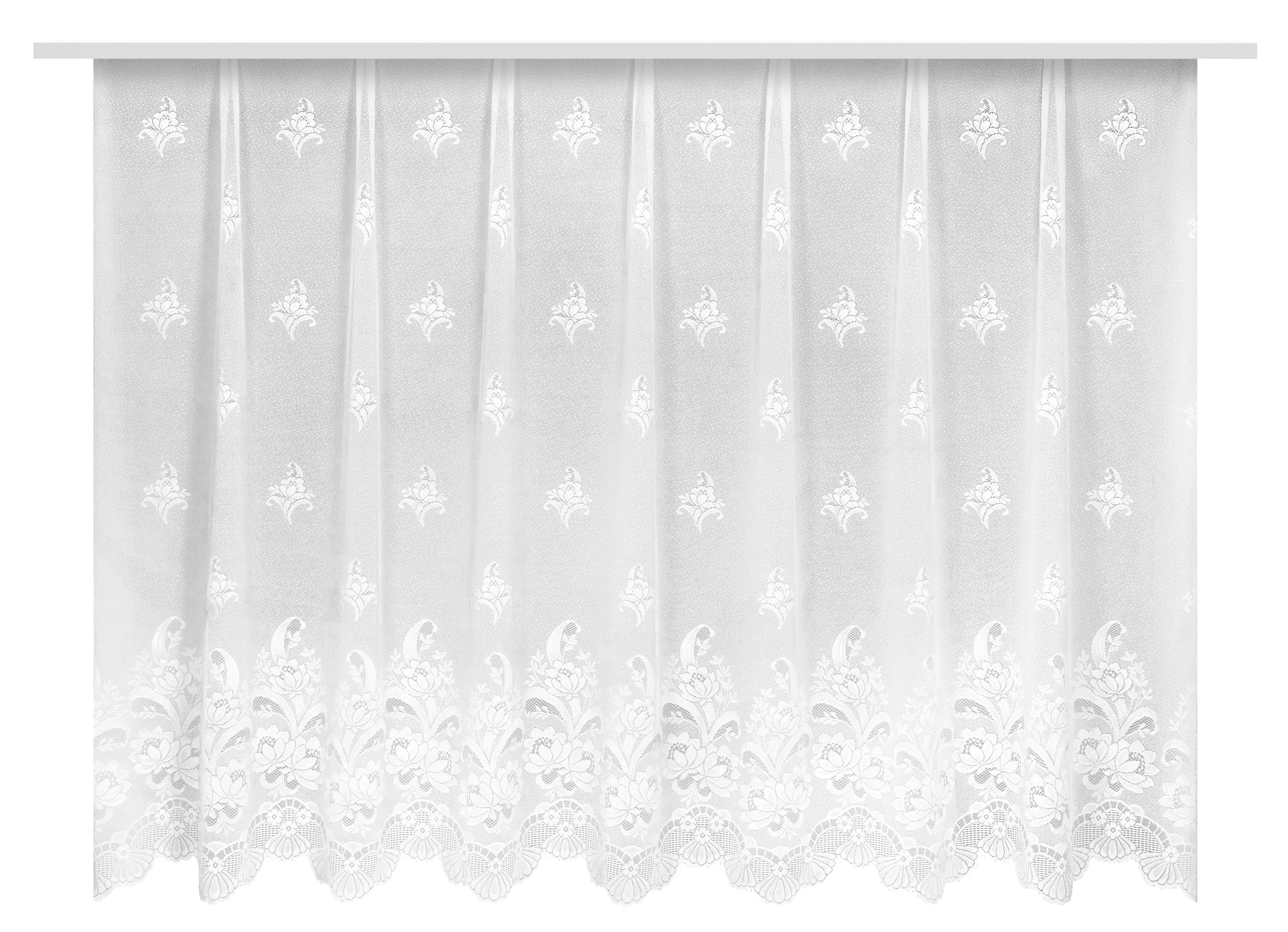 Záclona, Biela Andrea, 300/145 Cm - biela, Konvenčný, textil (300/145cm) - Ondega