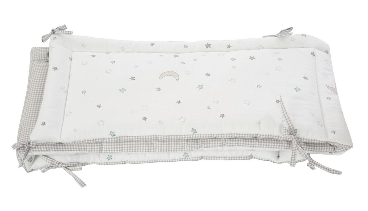 Gitterbettset 1492s209 Sternenzauber - Taupe/Weiß, Basics, Textil - Roba