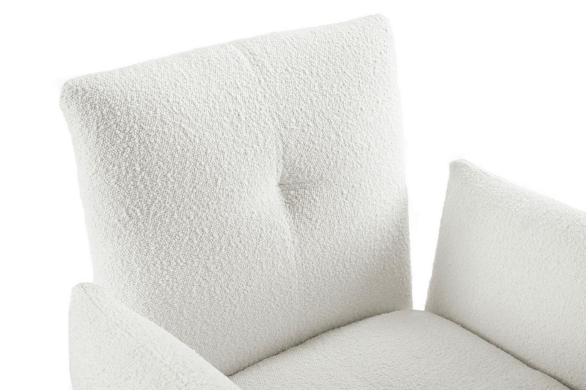 Armlehnstuhl Weiß B: 73,5 Cm - Schwarz/Weiß, MODERN, Textil/Metall (73,5/87/64,5cm) - Livetastic