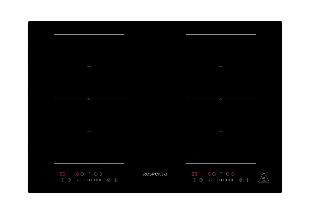 Einbauherd-set B: 59,5 Cm Induktion/ Autark - Edelstahlfarben/Schwarz, Trend, Glas/Metall (59,5/59,5/56,5cm) - Respekta