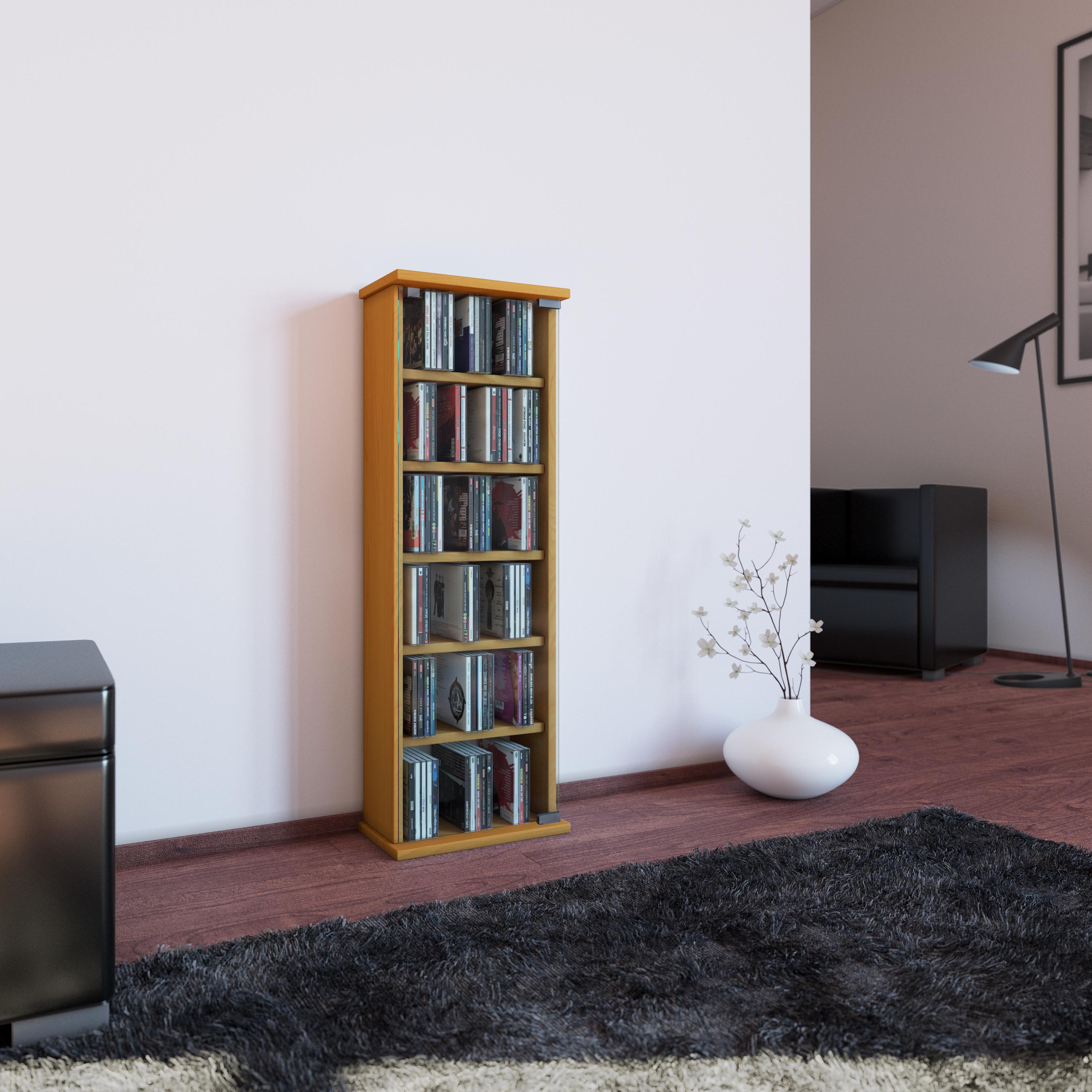 MID.YOU CD Regal mit Glastüre Vetro 31 cm Buche Dekor