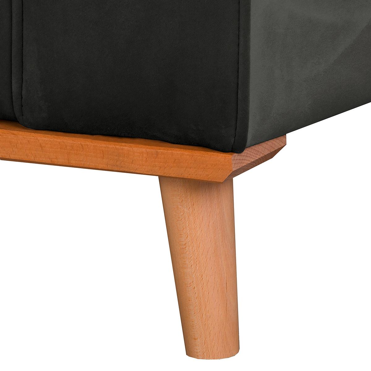 Ecksofa Beata Dunkelgrau S: 150x230 cm - Wengefarben/Dunkelgrau, Design, Textil (150/230cm) - Livetastic