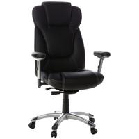 Chefsessel Embassy 200 Schwarz - Silberfarben/Schwarz, MODERN, Kunststoff/Textil (63/131/53cm) - MID.YOU