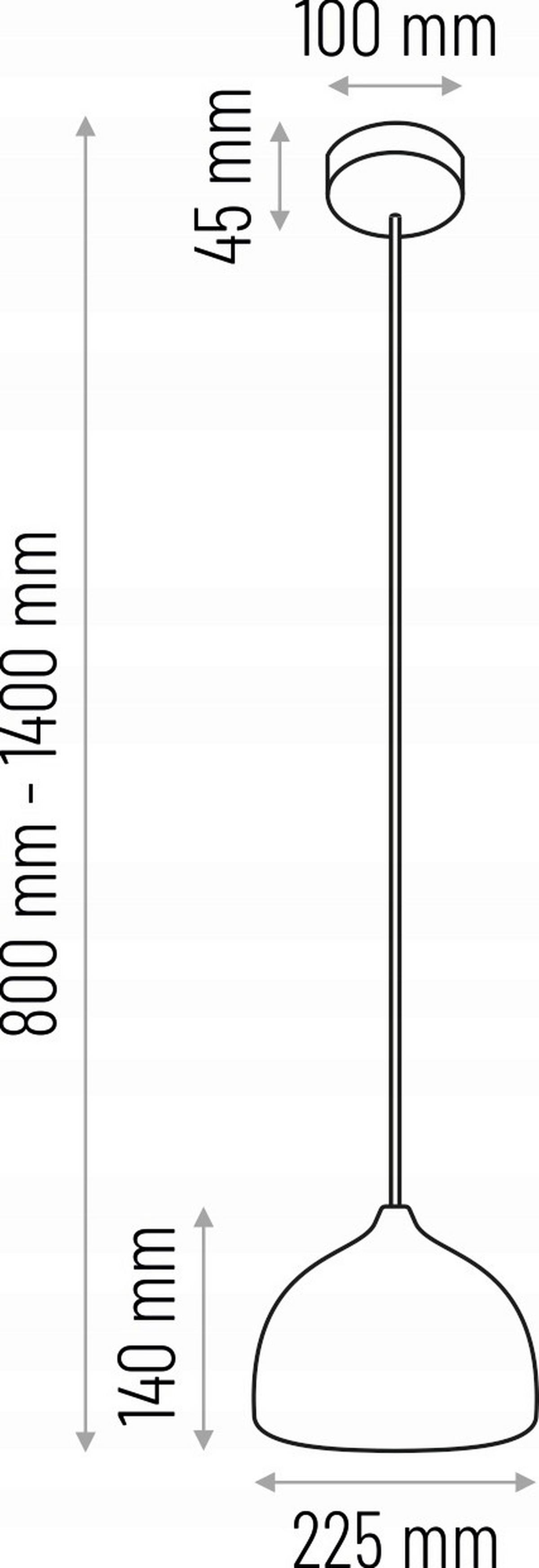 HÄNGELEUCHTE 8550219 ACORN I - Schwarz, Design, Holz (22.5/90-140cm)