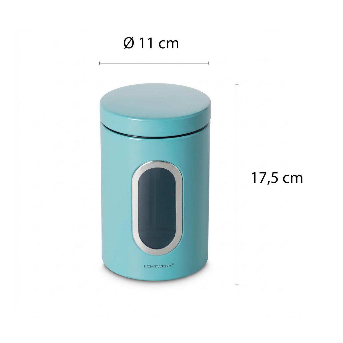 Ételtároló Vorratsdose, Ew-Cs-1071 - türkiz, Basics, fém (11/17,5cm) - Echtwerk