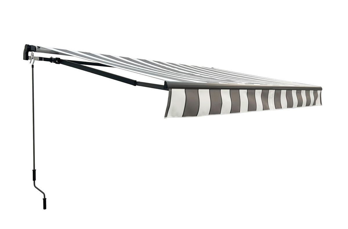 MARKISE MARKISE,GRAU-WEIß, 300X200CM - Anthrazit/Schwarz, MODERN, Kunststoff/Metall (295/20/200cm) - Gardenson