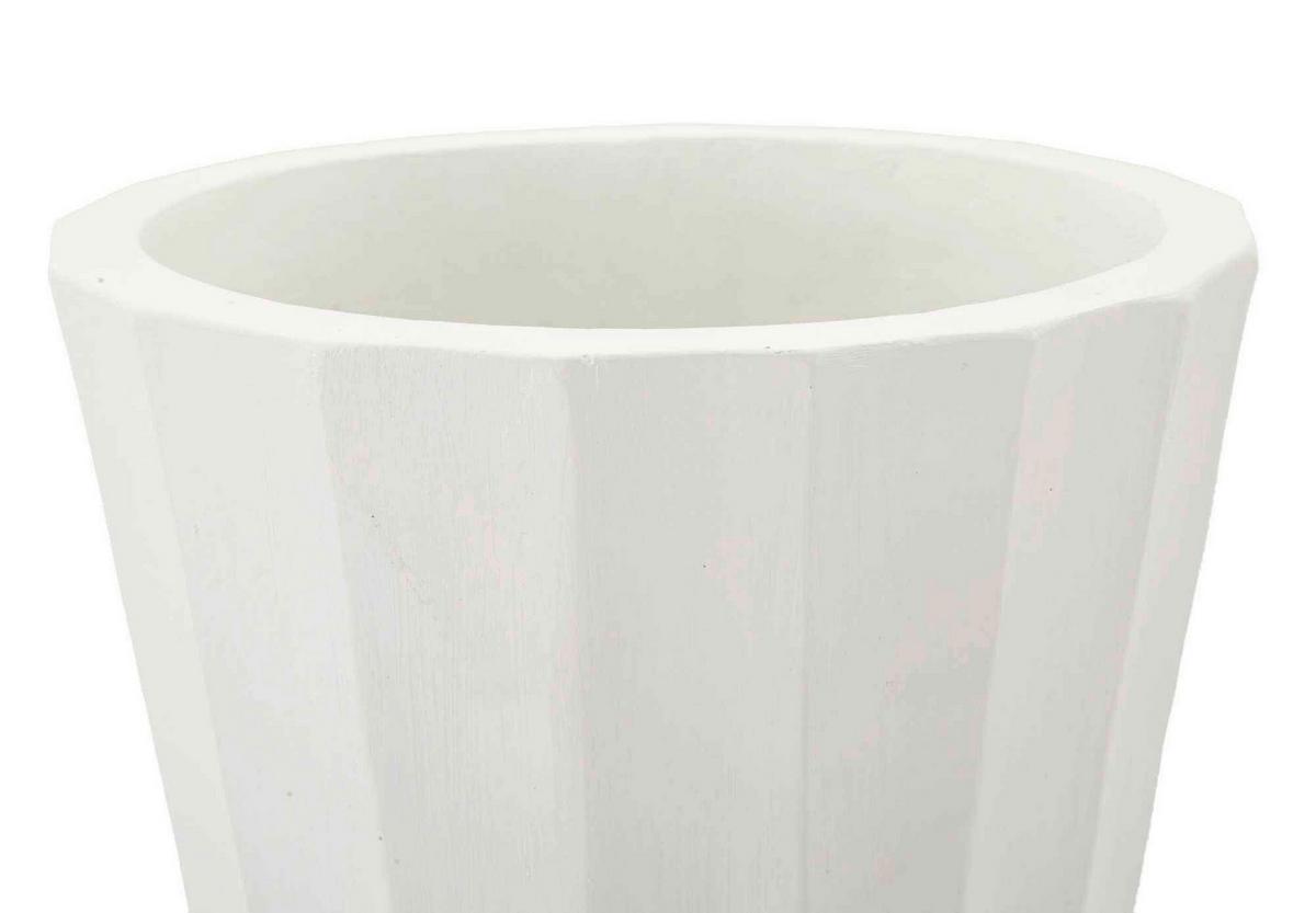 Vase Glint Weiß B: 24,5 cm - Weiß, Basics, Metall (24,5/41/24cm)