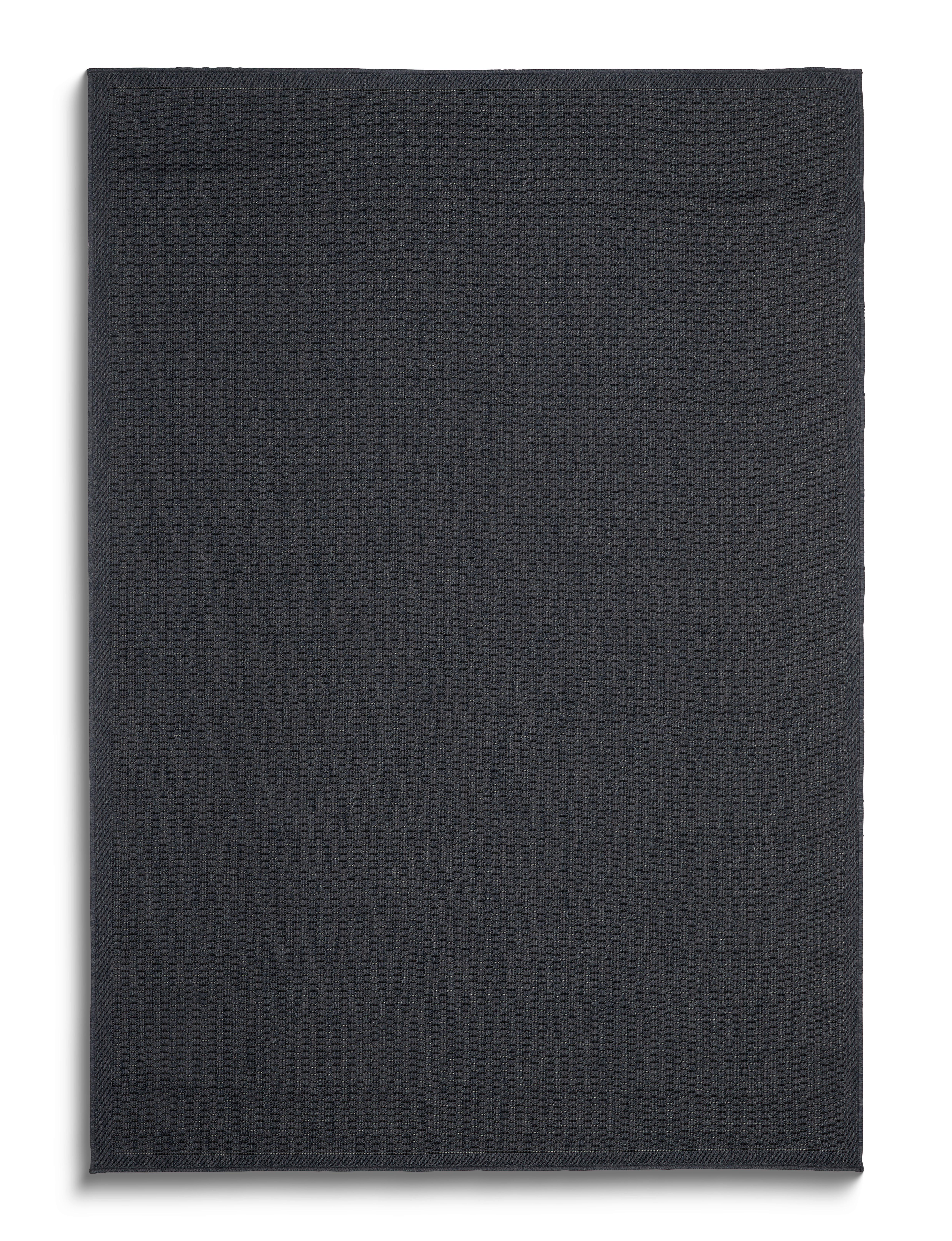 Flachwebteppich Anthrazit/ Blau 160x230 cm Synthetikfaser