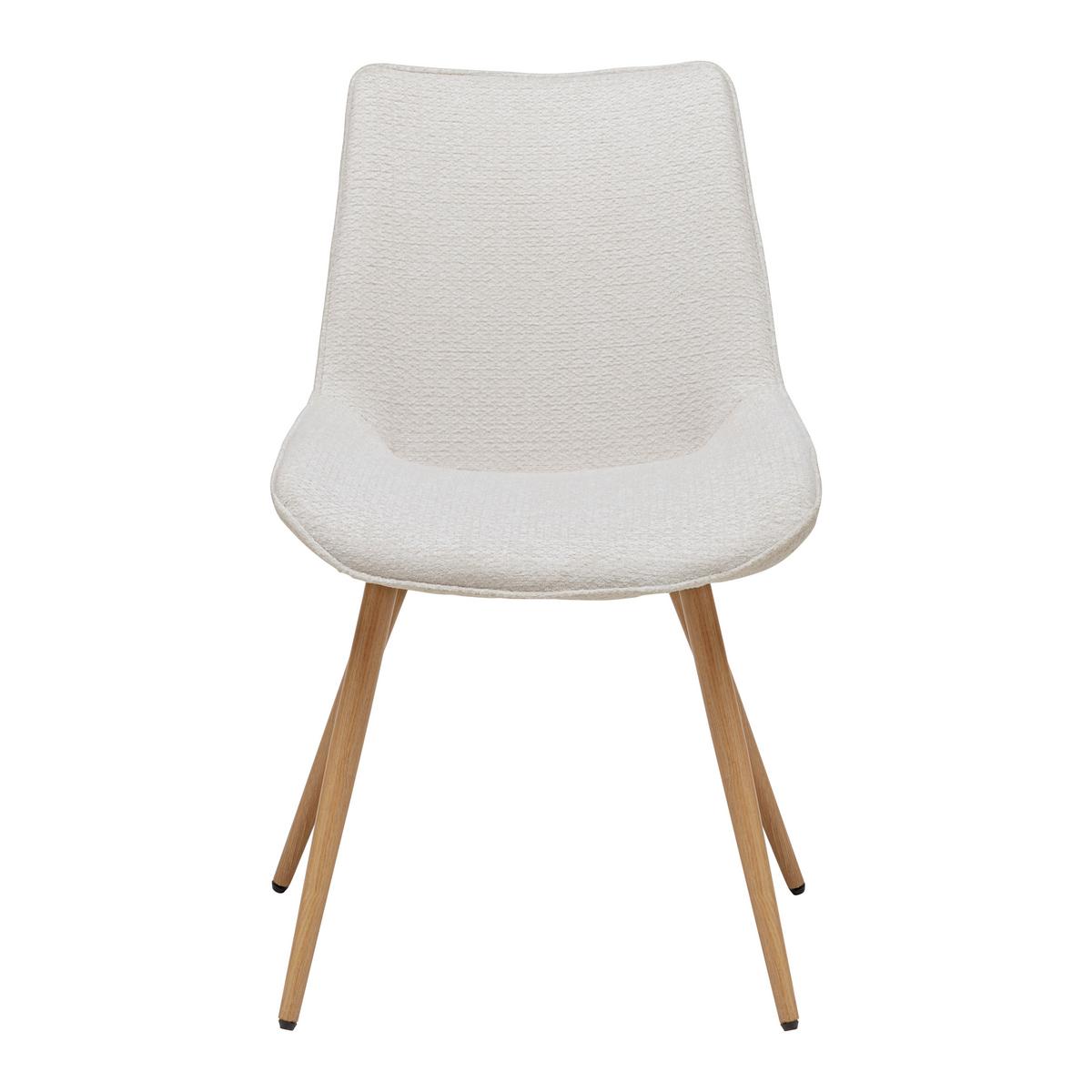 Židle LOU béžová - barvy dubu/béžová, Moderní, kov/dřevo (52/84/60cm) - Mömax