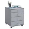 Rollcontainer Grau Lona Mini 42x57x50 Cm - Grau, Basics, Holzwerkstoff/Kunststoff (42/57/50cm) - MID.YOU