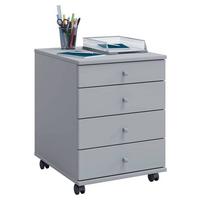 Rollcontainer Grau Lona Mini 42x57x50 Cm - Grau, Basics, Holzwerkstoff/Kunststoff (42/57/50cm) - MID.YOU