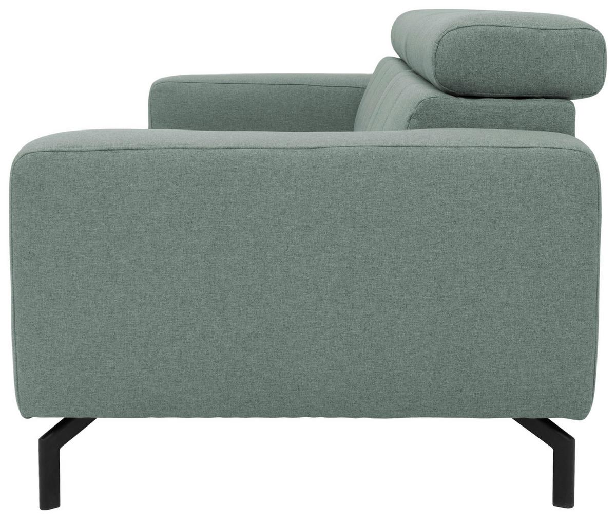 3-sitzer-sofa Cunelli Türkis Webstoff - Schwarz/Hellblau, Design, Textil (238/79/104cm) - MID.YOU