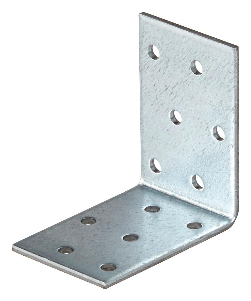 Winkelverbinder BxL: 40x60 mm Alufarben, aus Stahl Verzinkt - Alufarben, KONVENTIONELL, Metall (4/6cm)